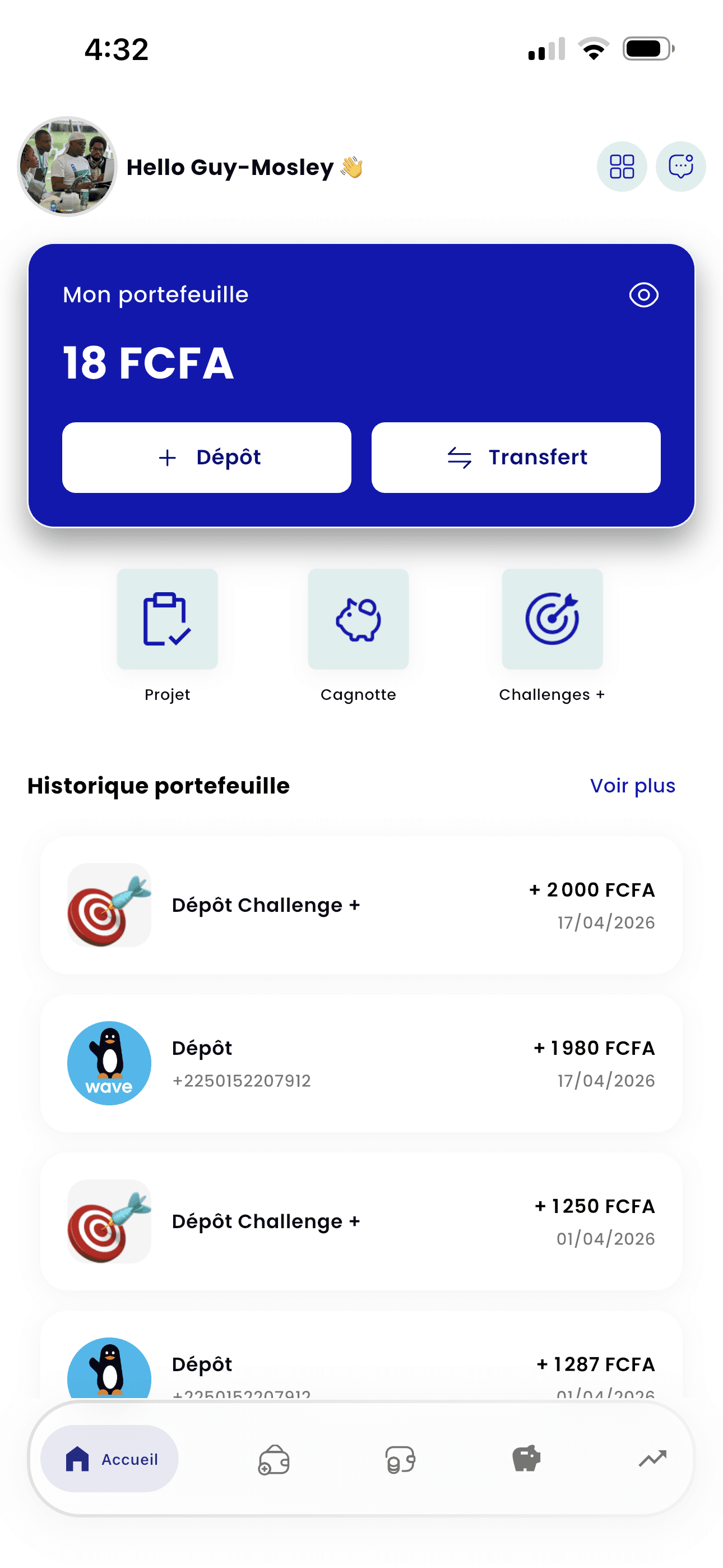 Challenge+ — objectifs d’épargne avec SmartFin